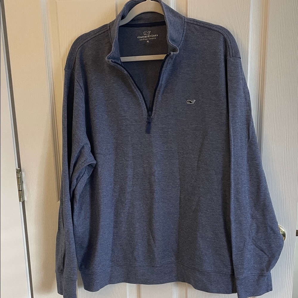 Vineyard Vines Men's Navy Zip-Up Sweater